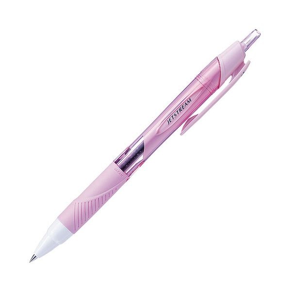 (まとめ）三菱鉛筆 油性ボールペンジェットストリーム 0.38mm 黒 （軸色：ライトピンク） SXN15038.51 1セット（10本）(×5セット)