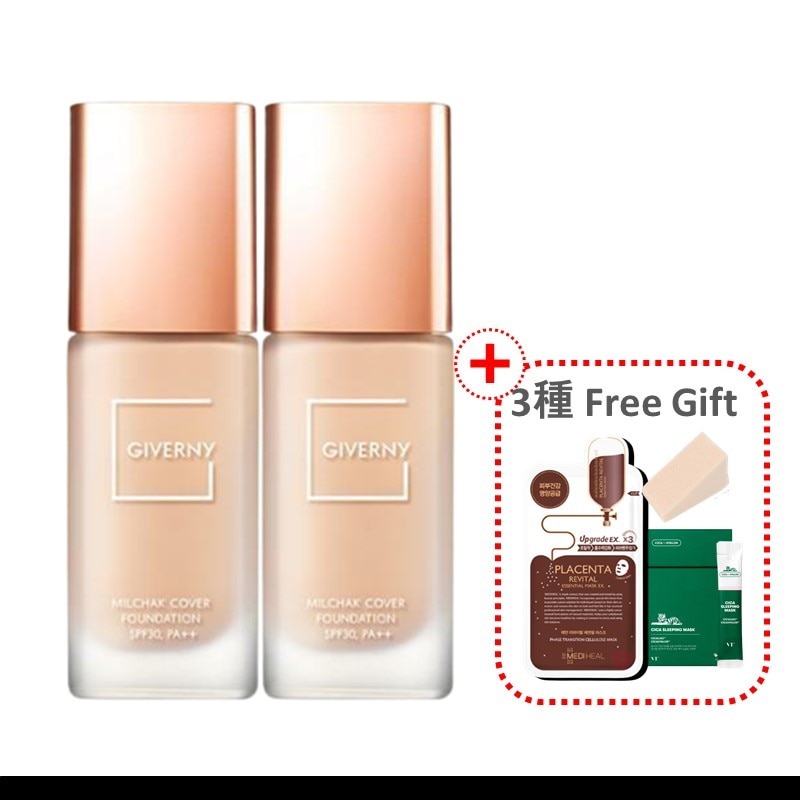 93%OFF!】 GIVERNY ジベルニー 密着カバーファンデーション 30ml 全4カラー MILCHAK Cover Foundation  settefibra.com.br