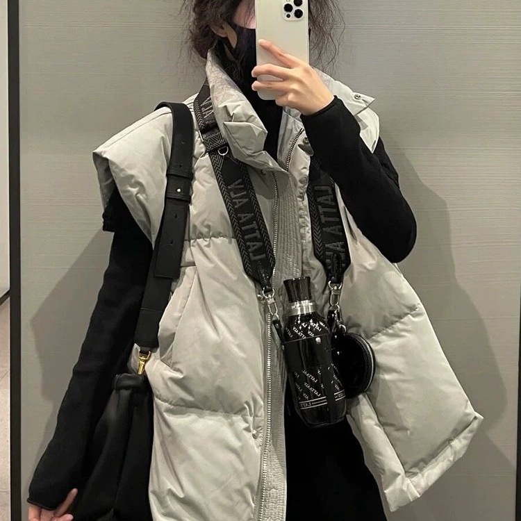 2025年 秋冬 新作 ダウンベスト 女性用 学院風 欧州貨 おしゃれ ウェディット カンガン トップス アウター 大きいサイズ