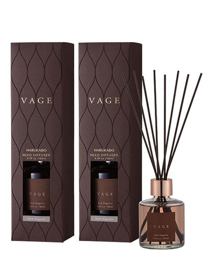 晴香堂 【2個セット】VAGE(バーグ) リードディフューザー リッチマグノリア 180ml ルームフレグランス ルームディフューザー 芳香剤