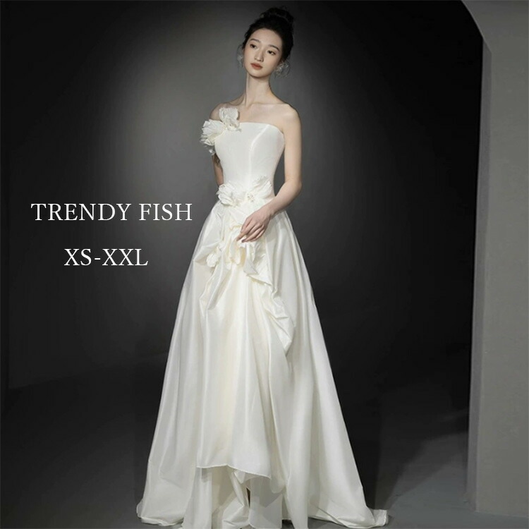 新品登場格安 花嫁 ウエディングドレス ホワイトドレス 二次会 結婚式 オフショルダー パーティードレス 発表会ドレス 演奏会 ステージ イブニングドレス Aライン 白 ロング ドレス 他と被らない