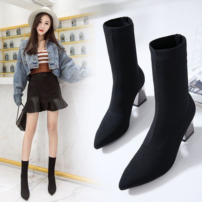 ショートブーツ レディース ローヒール 厚底 シューズ 靴 無地 カジュアルシューズ 美脚 歩きやす