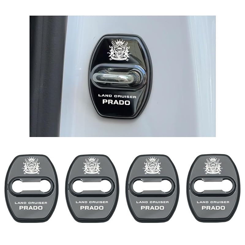 Haoshilianfa トヨタ 新型ランドクルーザー プラド TRJ120W TRJ150W 150系 に適合 ドアストライカーカバー専用 ドアロックカバー アクセサリー ステンレスカバー 簡単取り 7,449円