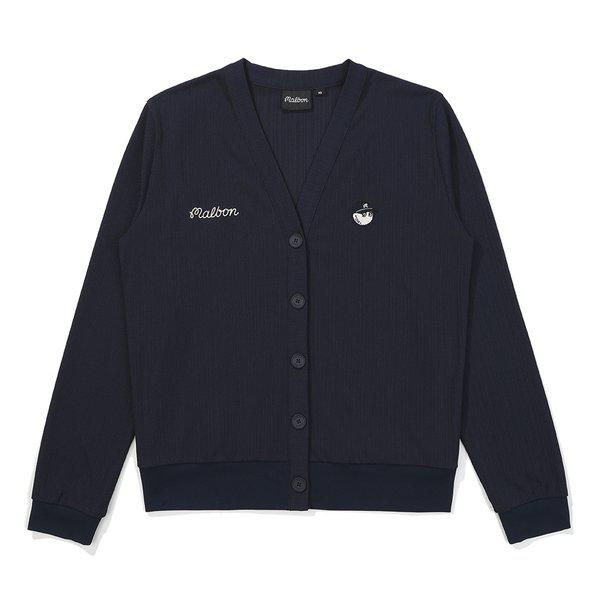 [マルボン公式] ジャージ プリーツ カーディガン NAVY (WOMAN)
