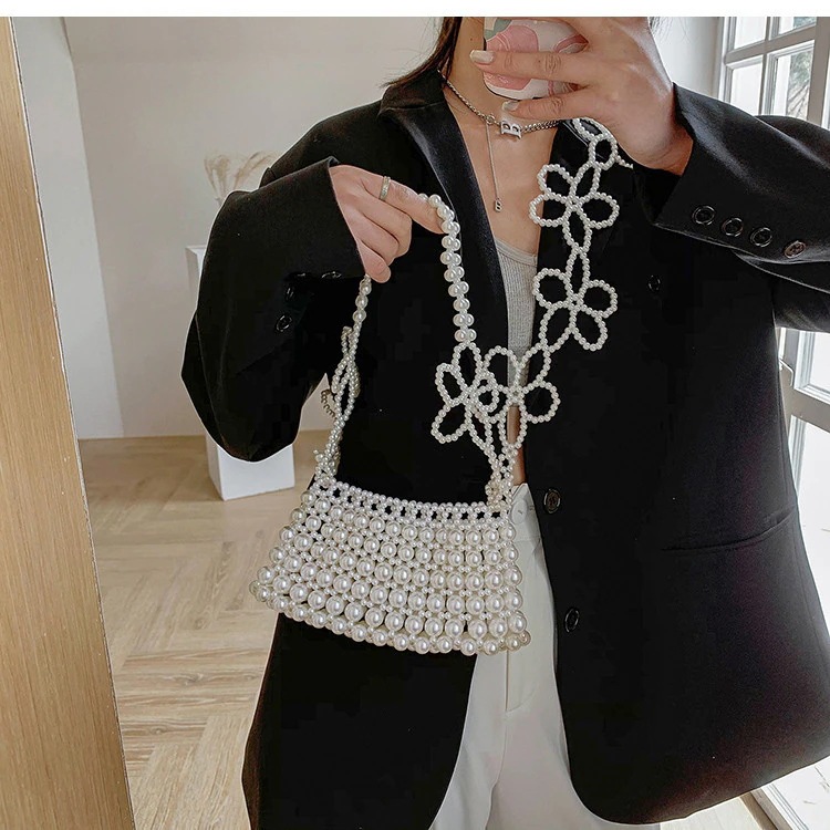 品質自信あり INSスタイル 夏 高品質 ガーリーセンス sweet系 ミニ パール クロスボディバッグ 洗練された 百掛け スモールスクエアバッグ 気質 トレンド