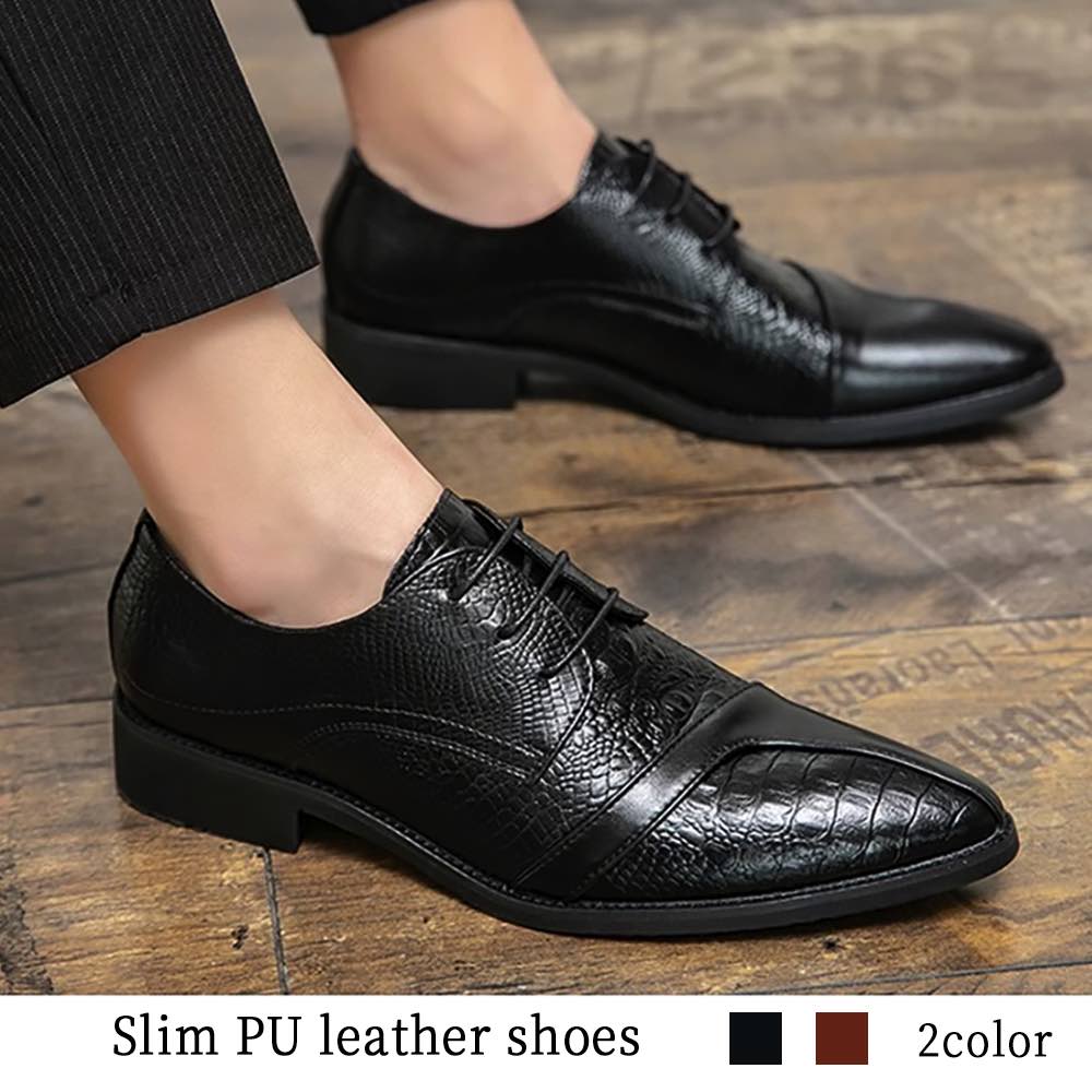 ビジネスシューズ メンズ スリムPUレザーシューズ ストレートチップ ウォーキング 人気 靴 おすすめ 安い レザー ショートブーツ 走れる おしゃれ スニーカー ON ブランド 革靴 春 歩きやすい