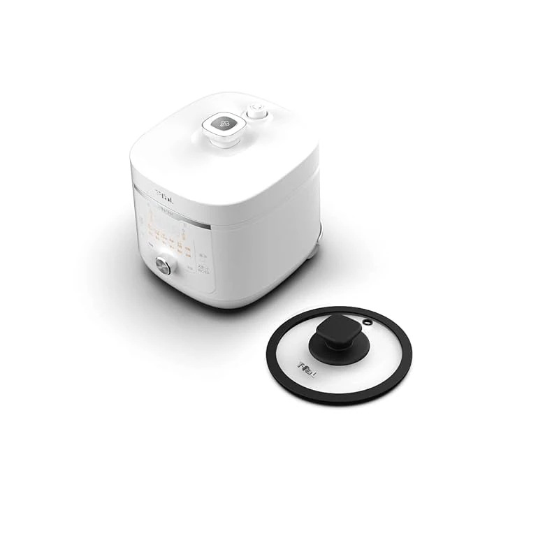 【即納】ティファール 電気圧力鍋 無水調理 4L 1台12役 ガラス蓋付属 「ラクラ・クッカー 旨み」 独自の煮込み鍋 ホワイト CY3611JP