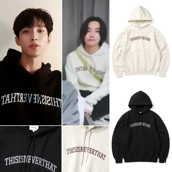 SEVENTEEN DK-ドギョム ジョンハン着用 韓国ブランド 【thisisneverthat】 Arch-Logo Hoodie アーチロゴ  パーカー 国内発送