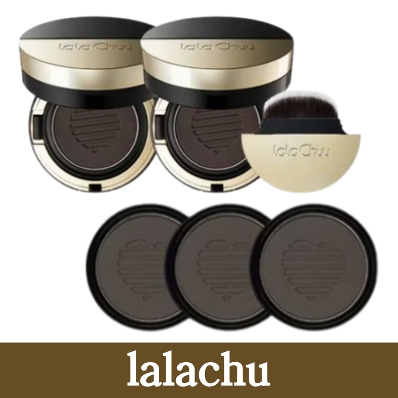 【2+3】ヘアクッションマスター デュオセット 本品9g×2個＋リフィル9g×3個 ヘアラインシャドウ 100時間キープ 専用パフ付き 生え際カバー 白髪カバー 小顔効果 シーズン2 ヘアカバークッ