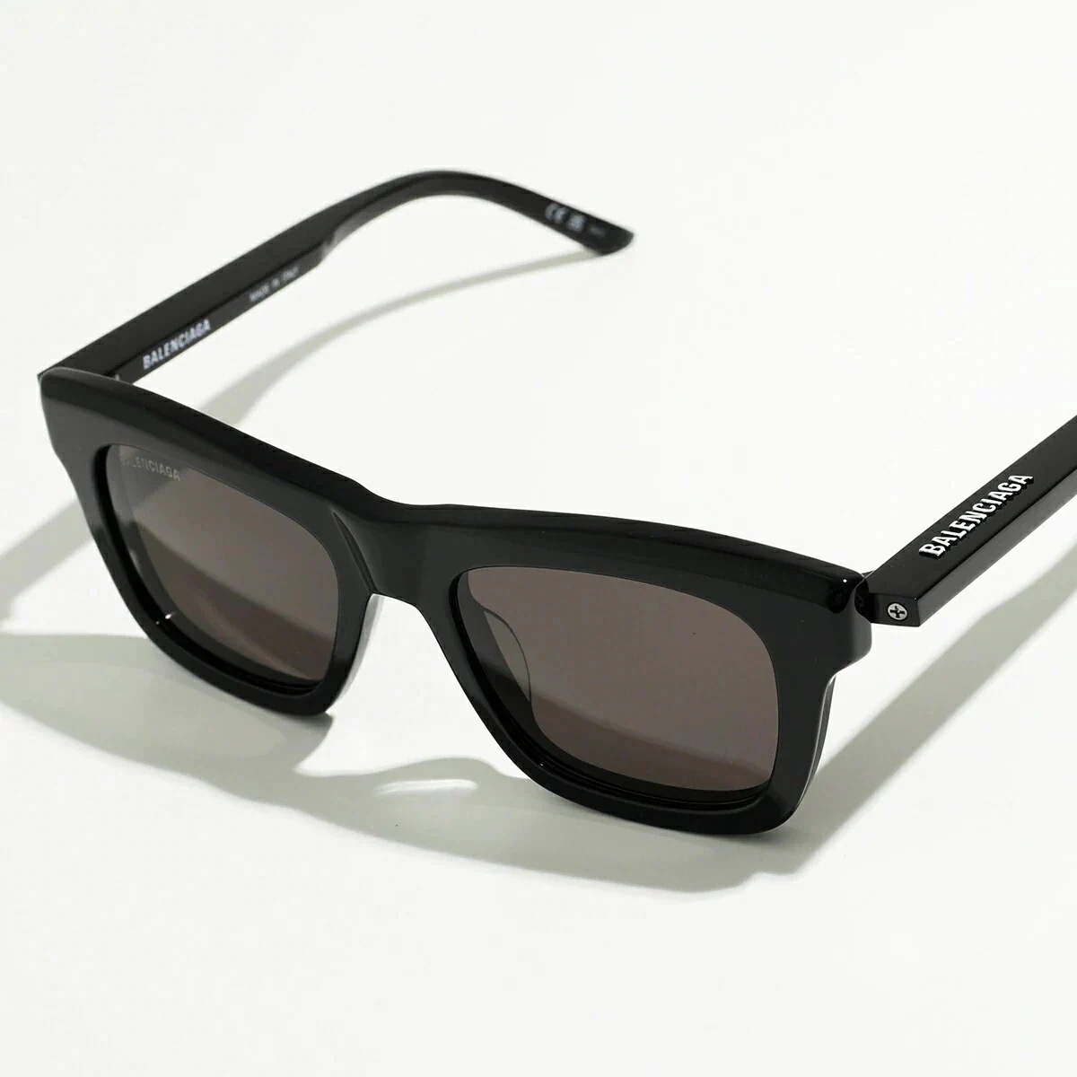 BALENCIAGA バレンシアガ サングラス BB0161S メンズ スクエア型 眼鏡 ロゴ アイウェア 黒縁メガネ 001/BLACK-BLACK-GREY 【mega】