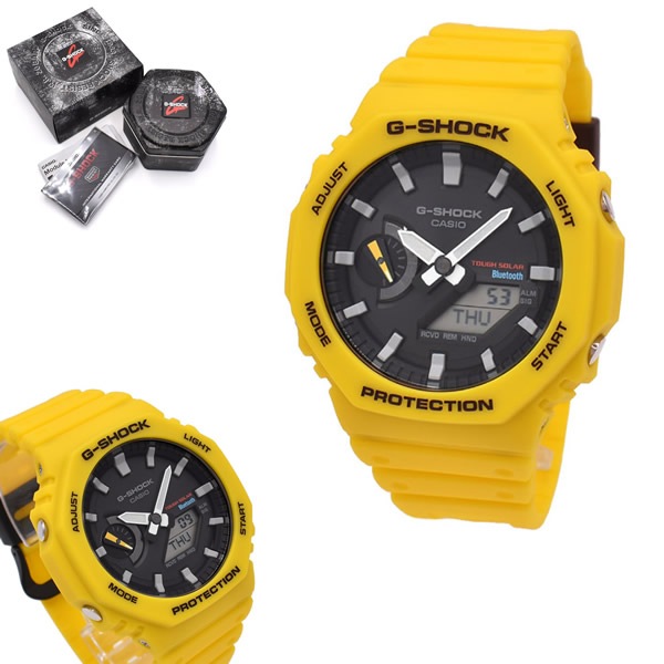 腕時計 G-SHOCK Gショック GA-B2100C-9A ANALOG-DIGITAL 2100 Series Bluetooth 腕時計 ウォッチ メンズ ブラック イエロー