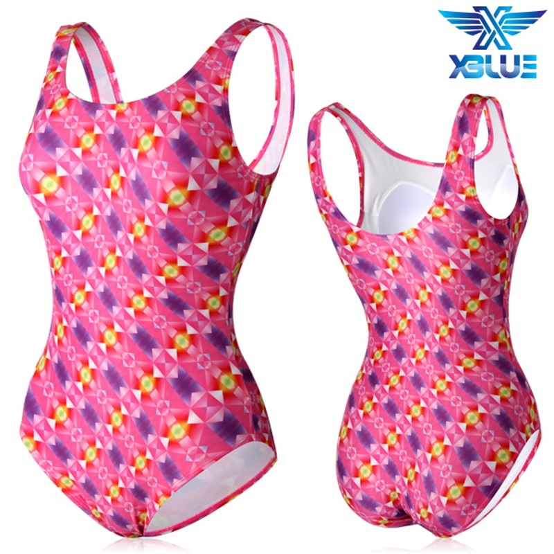 レディースアクアワンピース水着 女性 水泳 耐塩素性 ハイアクティブ 水着 XBL-0021-10