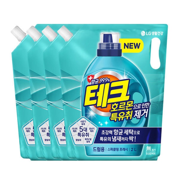 テック特有臭液体洗剤ドラム詰め替え2Lx4