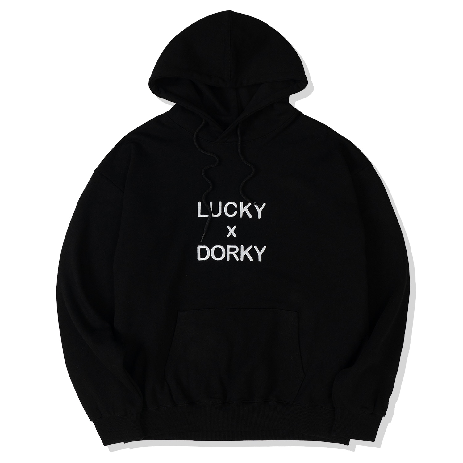 LUCKY 2DOLLAR OVER FIT HOODIE BLACK