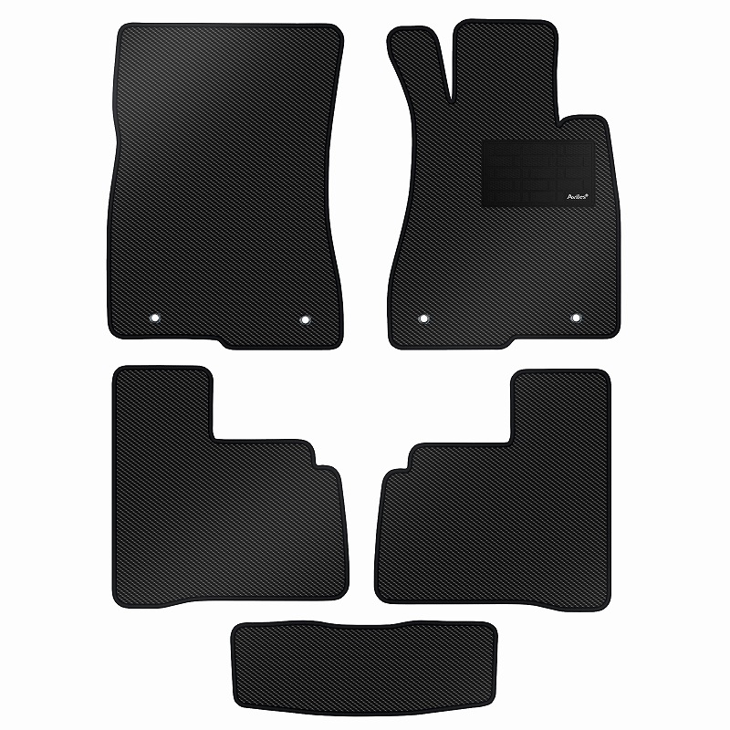 [防水マット]ベンツ Sクラス W221 ショート フロアマット [カーボン柄]