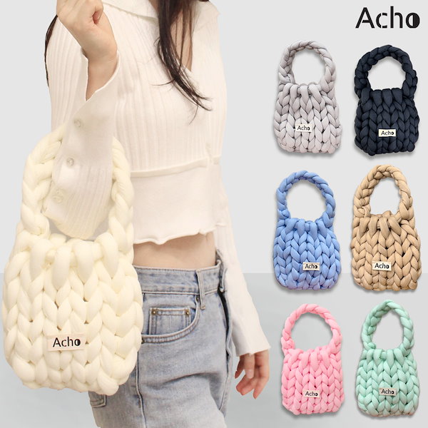 ★送料・関税込★Acho★Knitted Tote Bag★トートバッグ★ Amazon | [ZXHNB] ショルダーバッグ かわいい 豚 イラスト