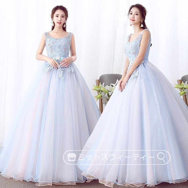 ウエディングドレス カラードレス ノースリーブ 結婚式 ロングドレス 演奏会 コンサート 二次会 プ 8,522円