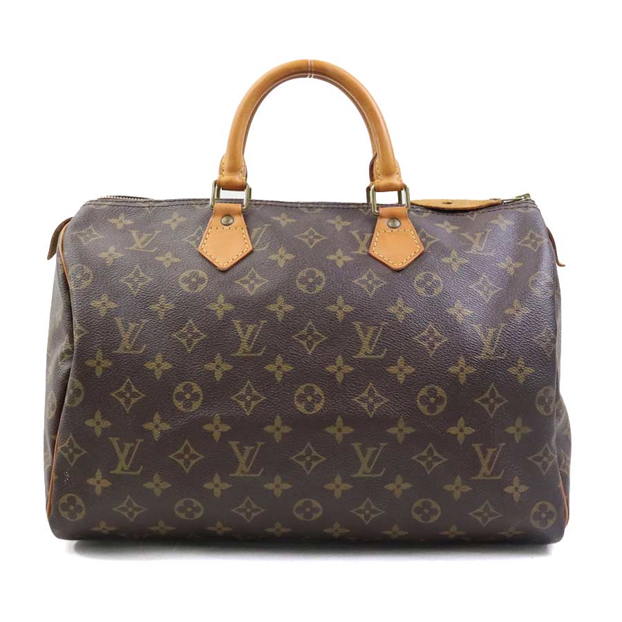 ルイ ヴィトン LOUIS VUITTON ハンドバッグ モノグラム スピーディ35 モノグラムキャンバス ブラウン ゴールド ユニセックス e61192a