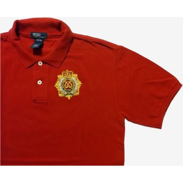 POLO Ralph Laurenボーイズサイズ 半袖 ダメージ加工 バックプリント ポロシャツ レッド boys PR2-462