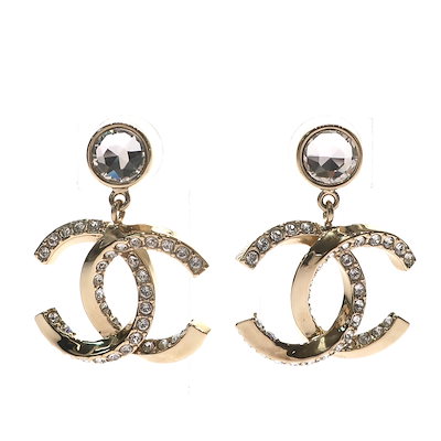 【CHANEL】 ココマーク B23S イヤリング ラインストーン シャネル CHANEL 2023SS B23S ココマーク ラインストーン