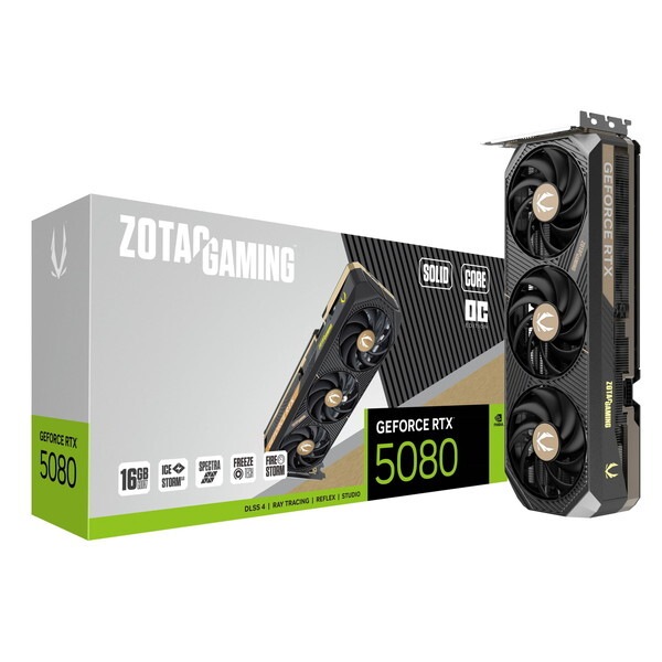 RTX5080SOLIDCOC16G/ZT-B50800J2-10P ブラック グラフィックボード