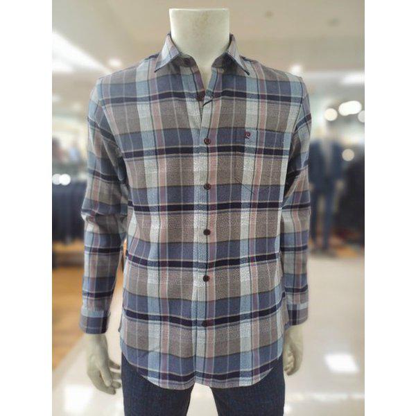 配色バックチェックノーマルフィットシャツ(PPWS3608)