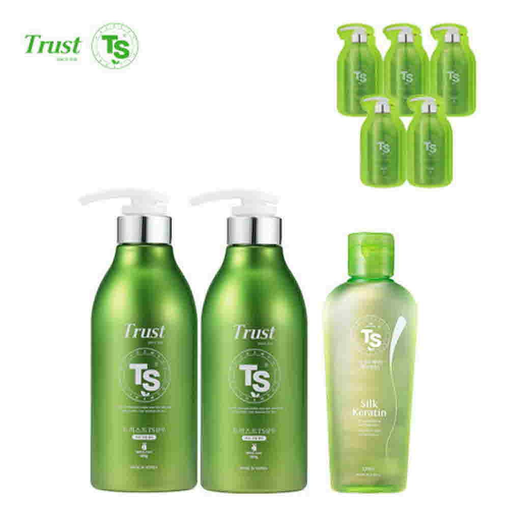 トラストTSシャンプー500ml×2個+TSシルクケラチンヘアエッセンス170ml+プレミアムシャンプー6ml×5個
