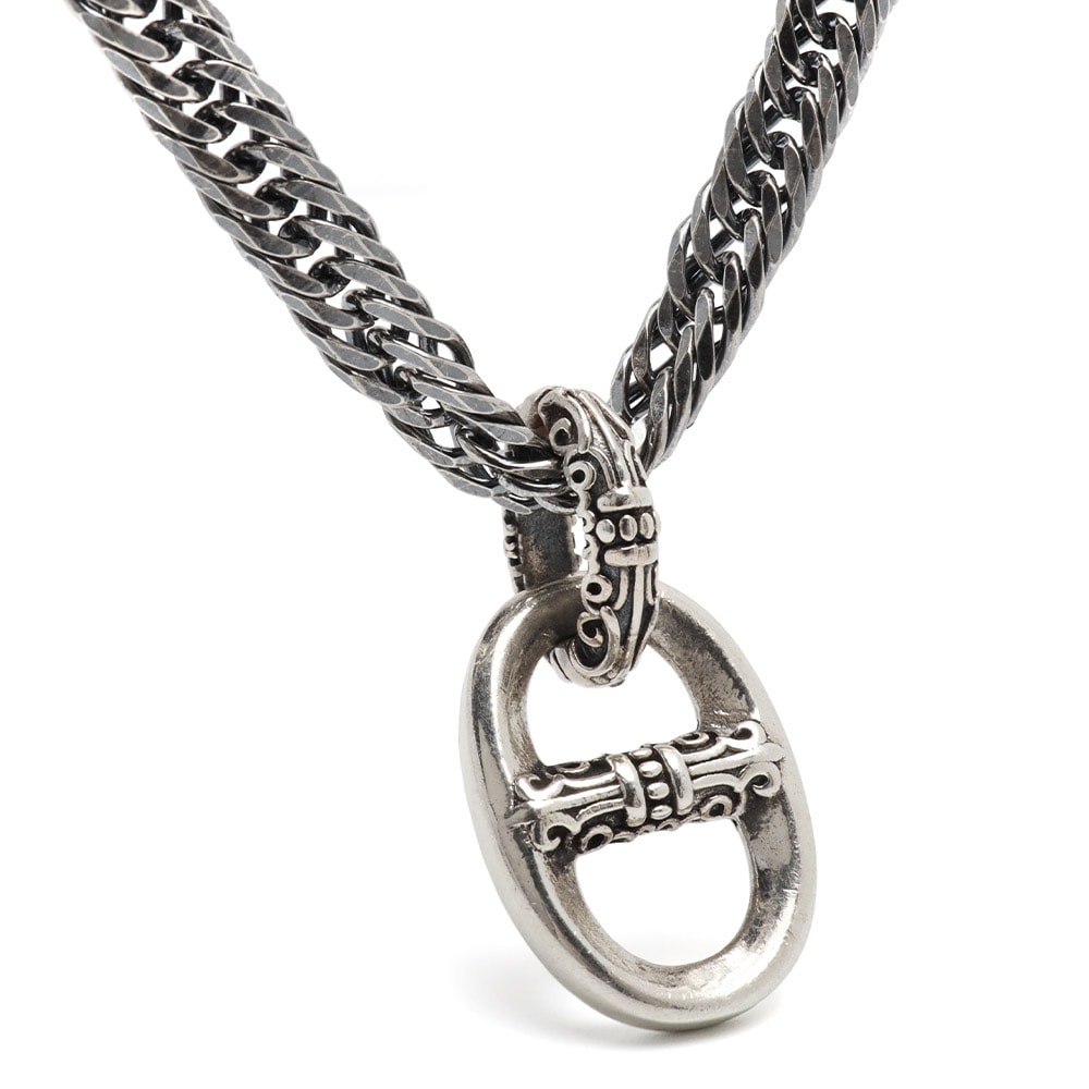 S925 一コマの唐草アンカーネックレス [ns258-cs065-50cm]