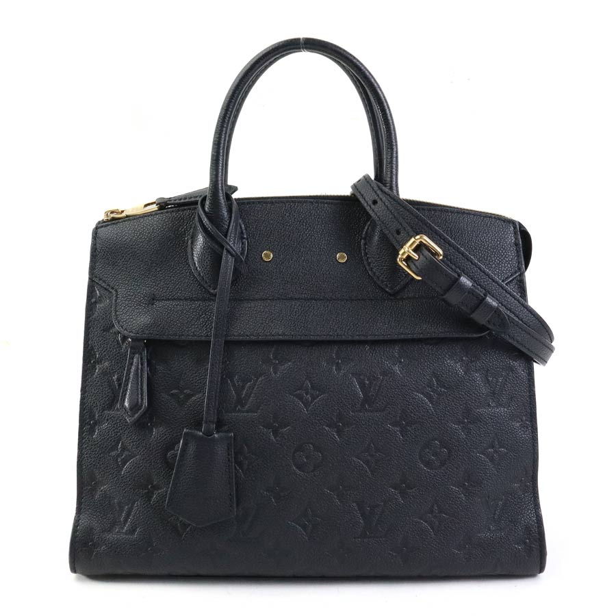 ルイ ヴィトン LOUIS VUITTON ハンドバッグ ショルダーバッグ モノグラム ポンヌフMM モノグラムアンプラント ブラック ゴールド レディース M41748 e59135a