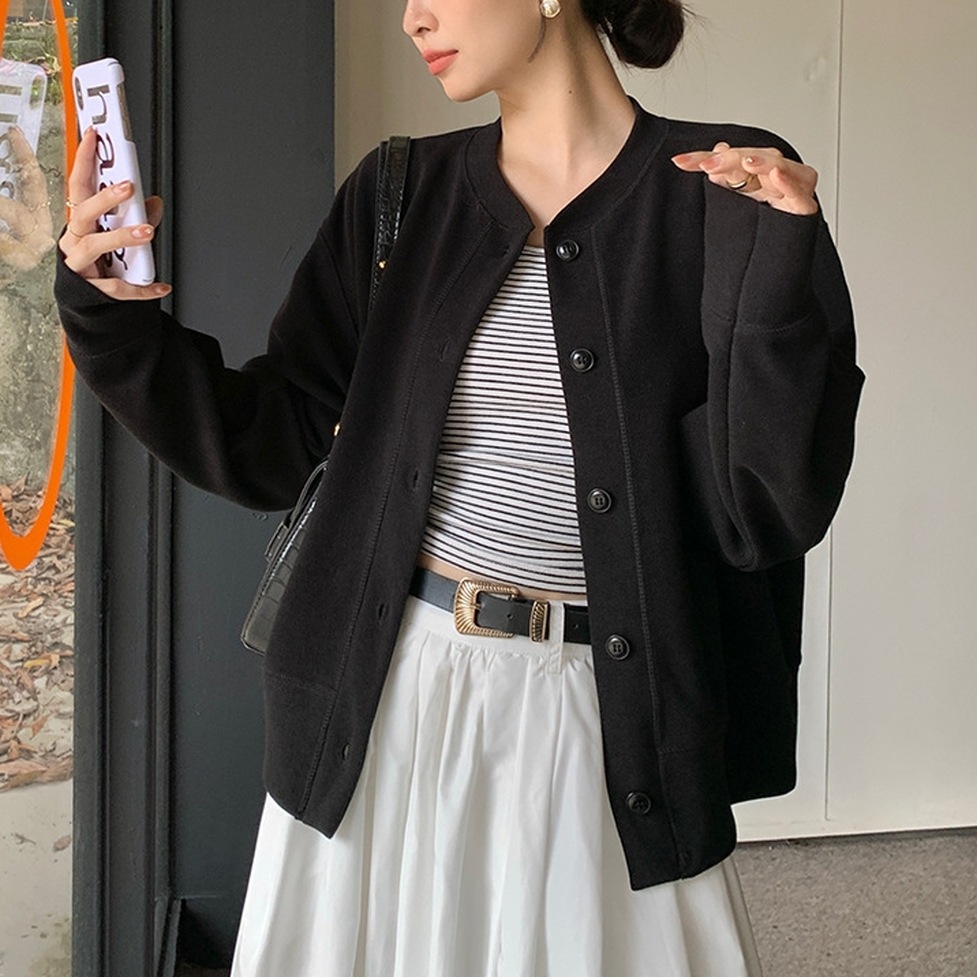 トップス カーディガン クルーネックスウェットカーディガン レディース スウェットカーディガン クルーネックカーディガン 長袖カーディガン ジャケットカーディガン 長袖 ドロップショルダー スウェット