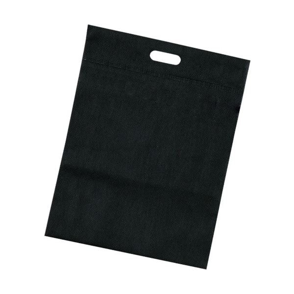 （まとめ）不織布小判抜き手提げバッグ M ブラック THKB-M-BK 1パック（10枚）[x3] 5,584円