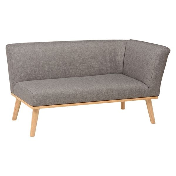 ソファー 約幅130cm 左肘付き グレー スチールフレーム 脚部組立式 ダイニングソファー ケルト リビング 在宅ワーク 30,726円