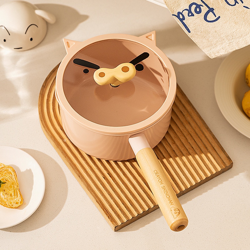 クレヨンしんちゃん ミルクポット ノンスティック ベビー用ポットインスタントラーメン用ベビーフードポット