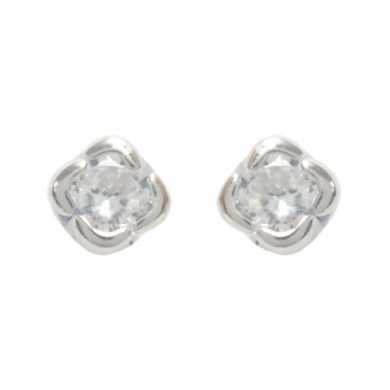 ピアス レディース フラワーモチーフ ジュエリー K10ホワイトゴールド