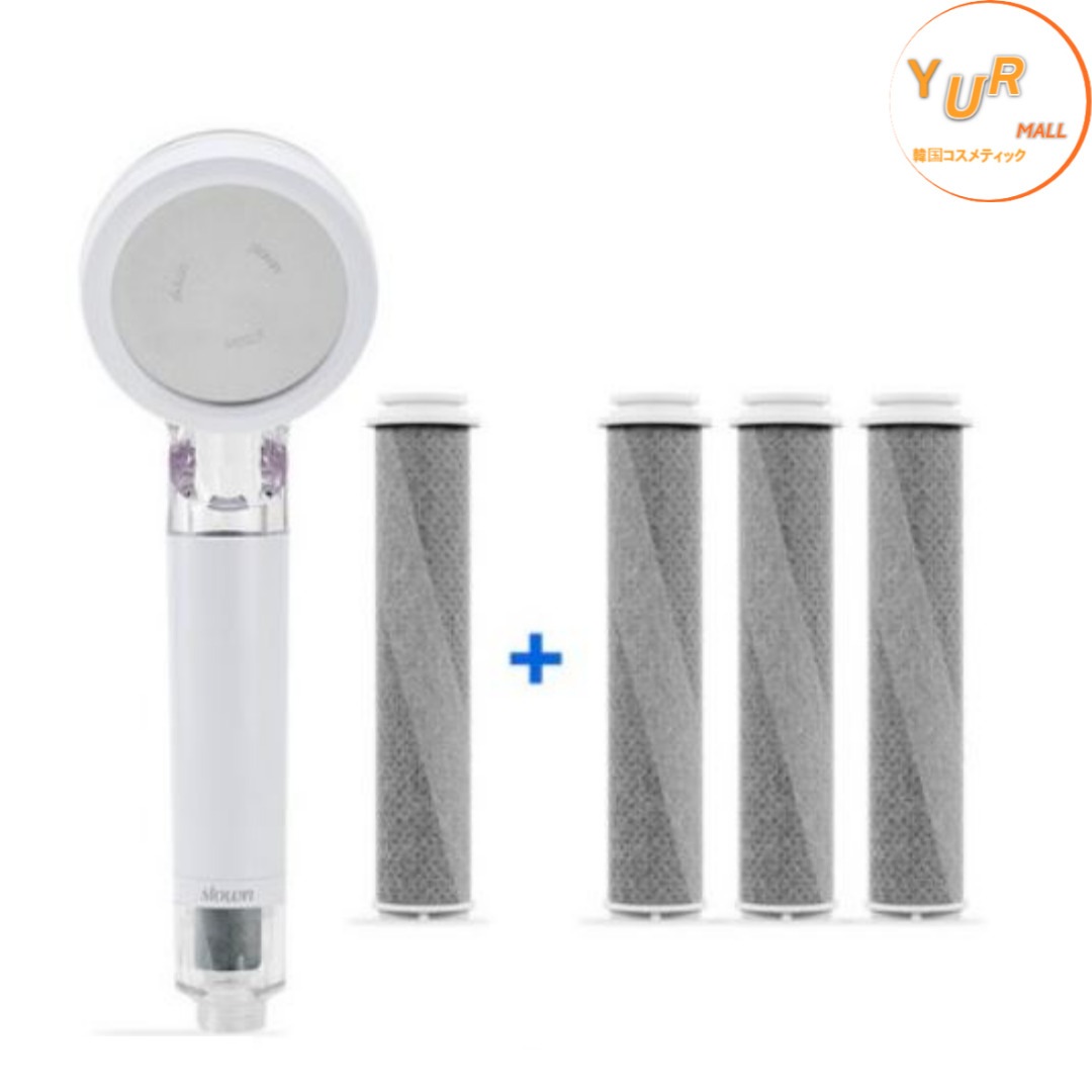 エコゼン 4重 フィルター シャワーヘッド + 3個入り (1年セット)