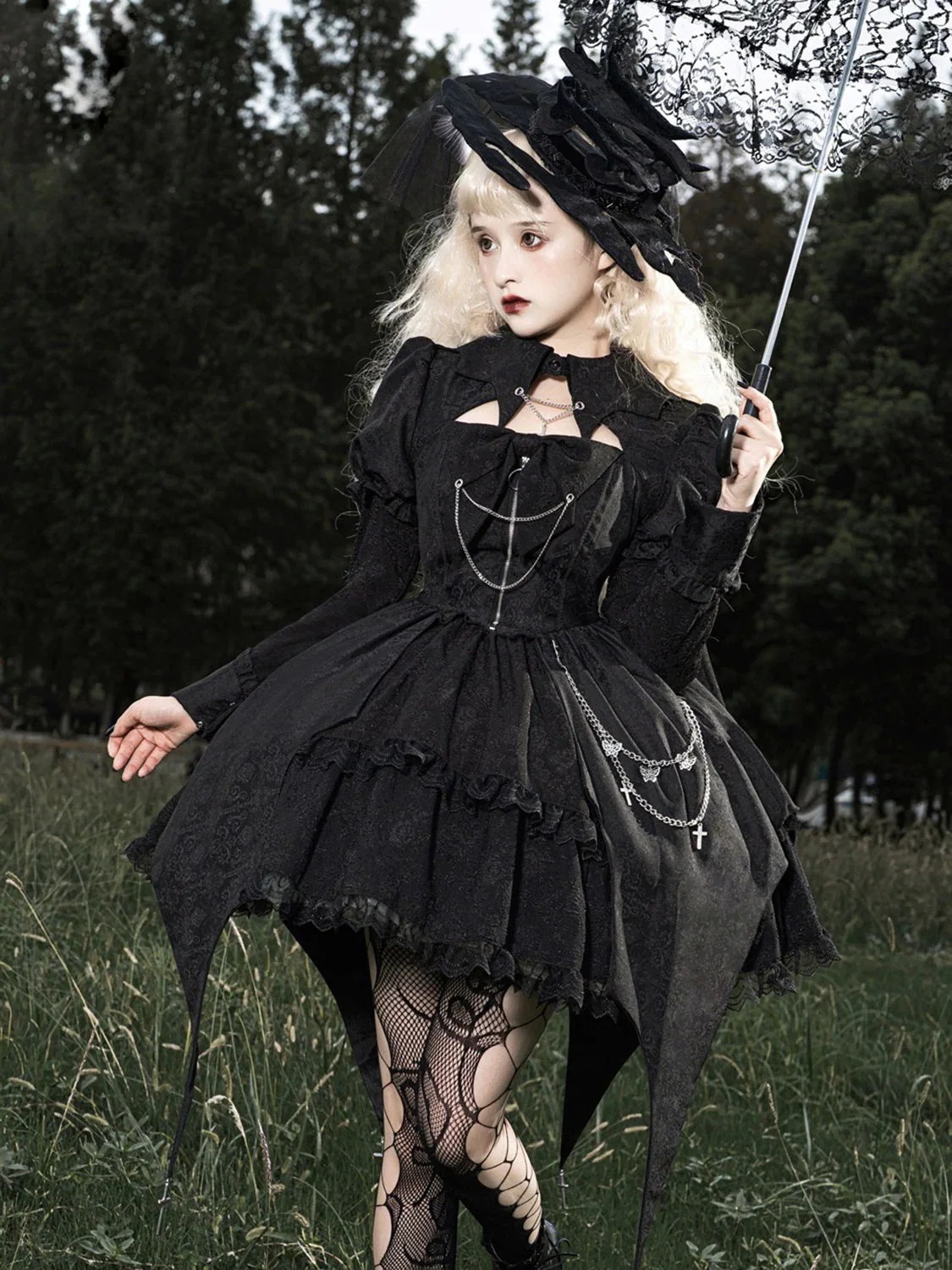 ロリータ ロリータ ゴシック風 ドレス レトロ ダーク ハロウィン