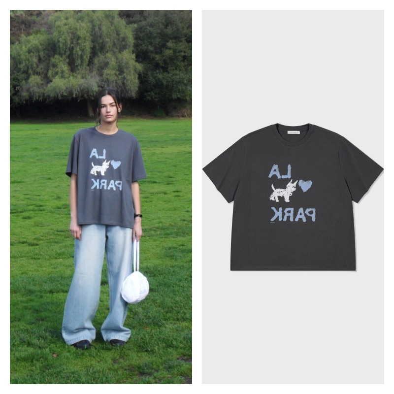 【LOW CLASSIC】 LOVE PARK T-SHIRT : CHARCOAL