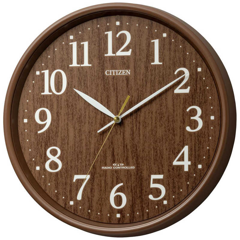 シチズン　電波掛時計 ［電波自動受信機能有］ 茶　8MY569-006