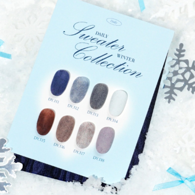 DAILY GEL / Sweater Angora Gel 8 Set / Glitter gel