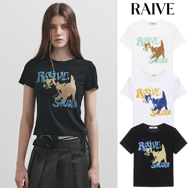 RAIVE Cat T-Shirt 半袖 Tシャツ_3色