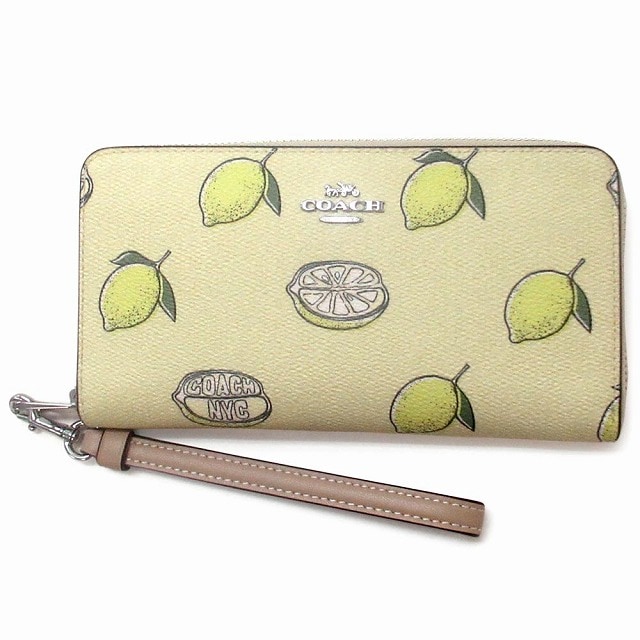 コーチ 財布 COACH アウトレット レモン プリント フルーツ ロング ジップ アラウンド ウォレット 長財布 CAO91 SVXUC 19,738円