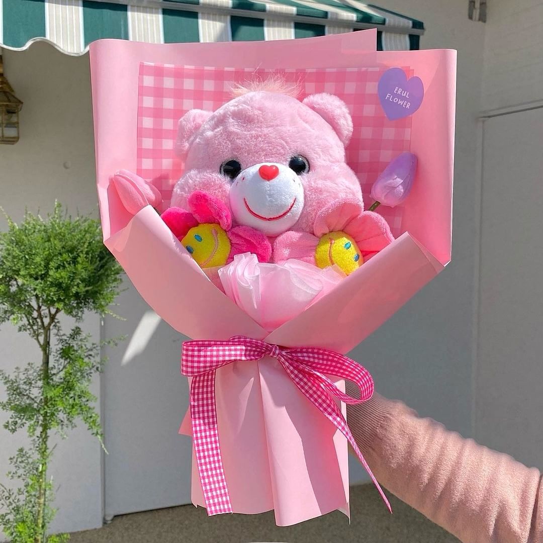 人形漫画ブーケニットバラ中国バレンタインデー教師の日クマブーケ太陽の花親友韓国ホットスタイル