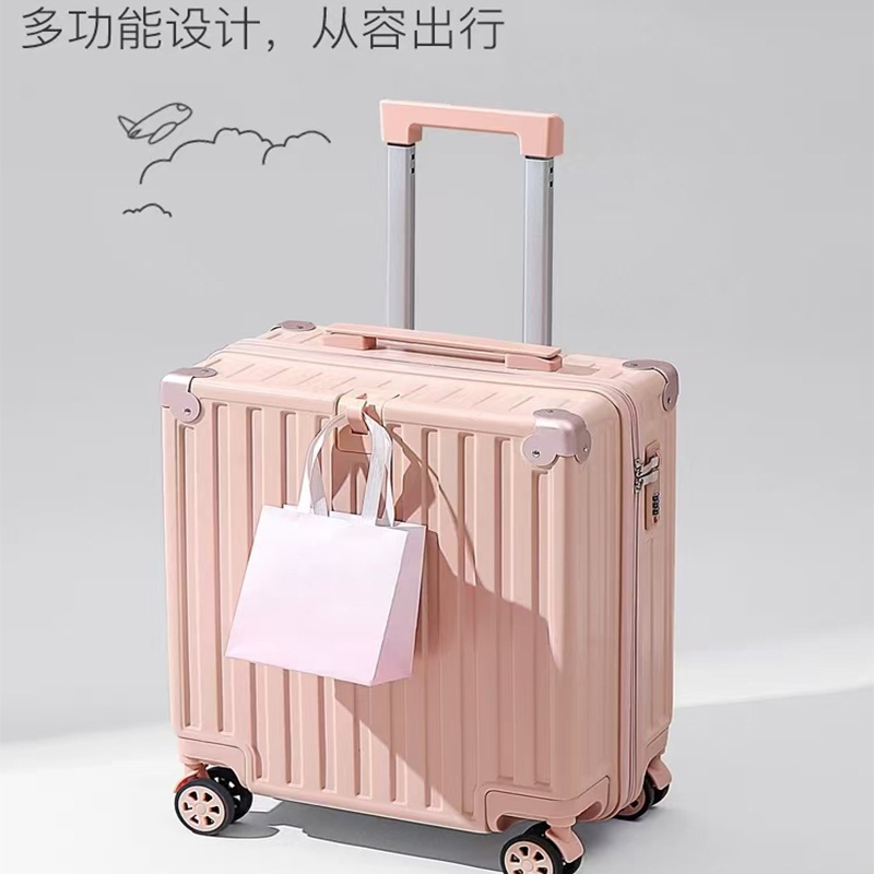 20インチ旅行用スーツケース 小型スーツケース 女性用多機能 18インチユニバーサルホイール ミニ搭乗パスワードボックス トロリーケース