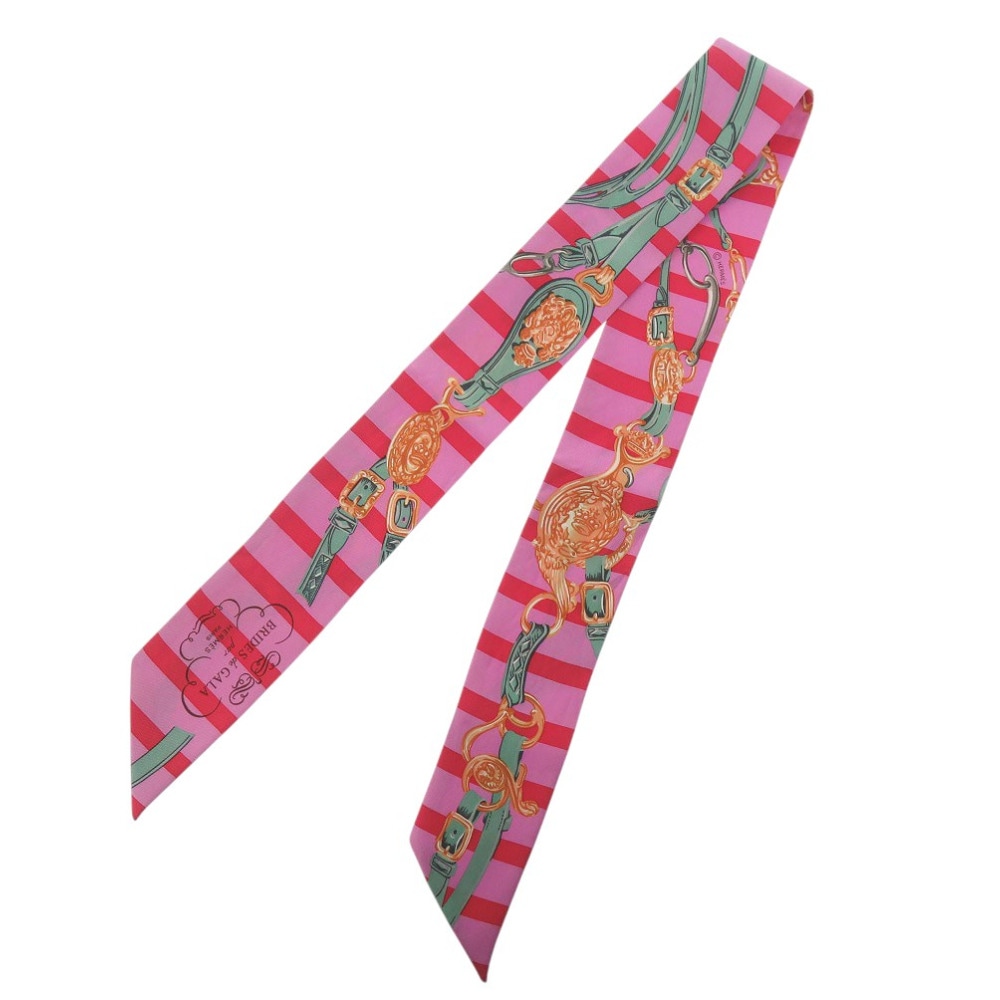 美品 ツイリー TWILLY ストライプ ブリッド ドゥ ガラ バヤデール BRIDES de GALA par BRIDES DE GALA BAYADERE 062633S スカーフ シルク/