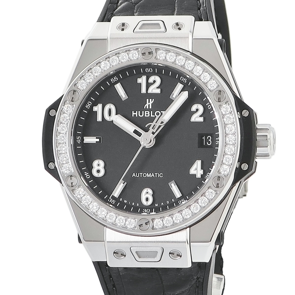 ビッグバン ワンクリック スチール ダイヤモンド 465.SX.1170.RX.1204 自動巻き メンズ 純正ダイヤ ブラック 3年保証