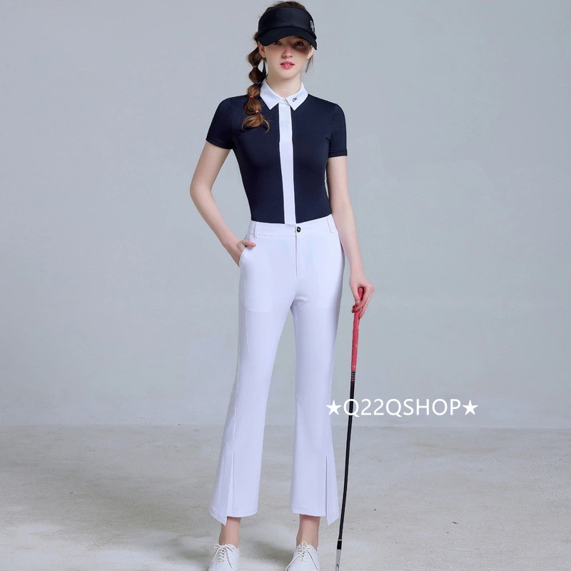 ゴルフウェア レディース スポーツウェア ゴルフスカート Tシャツ 長袖 スカート パンツ ズボン ロングパンツ 上下セット 大きいサイズ 黒 白 蛍光緑 春夏 秋冬 速乾 韓国風 INS おしゃれ