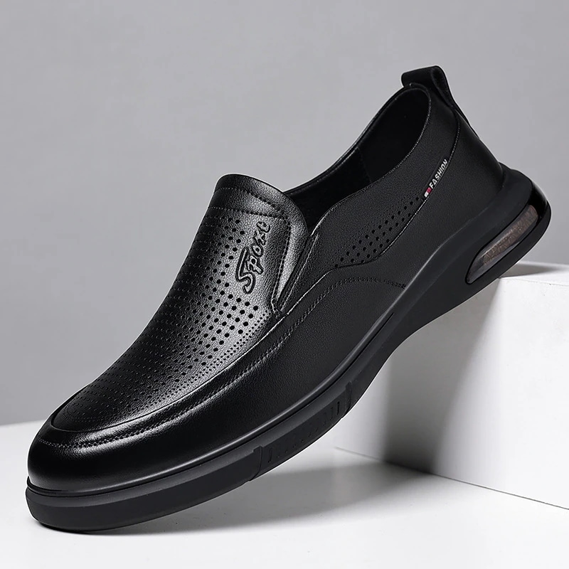 ビジネス カジュアル レザーシューズ メンズシューズ メンズ フォーマル 中空 通気性 メンズ ホールサンダル