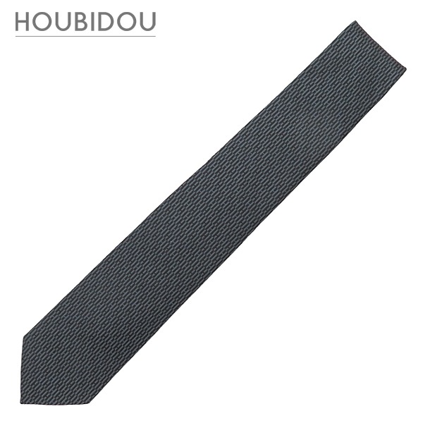 エルメス ネクタイ クラバット 7cm Hゴシック シルク ノワールXアントラシト 黒 グレー 総柄 H GOTHIQUE 新品 未使用 H339252T 01 【箱】【中古】