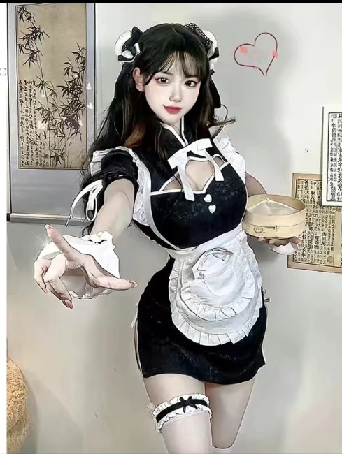 超人気 大特価 新中国風民族風チャイナドレス2024春新和風甘いホットガール風ショートスカートメイドスーツ