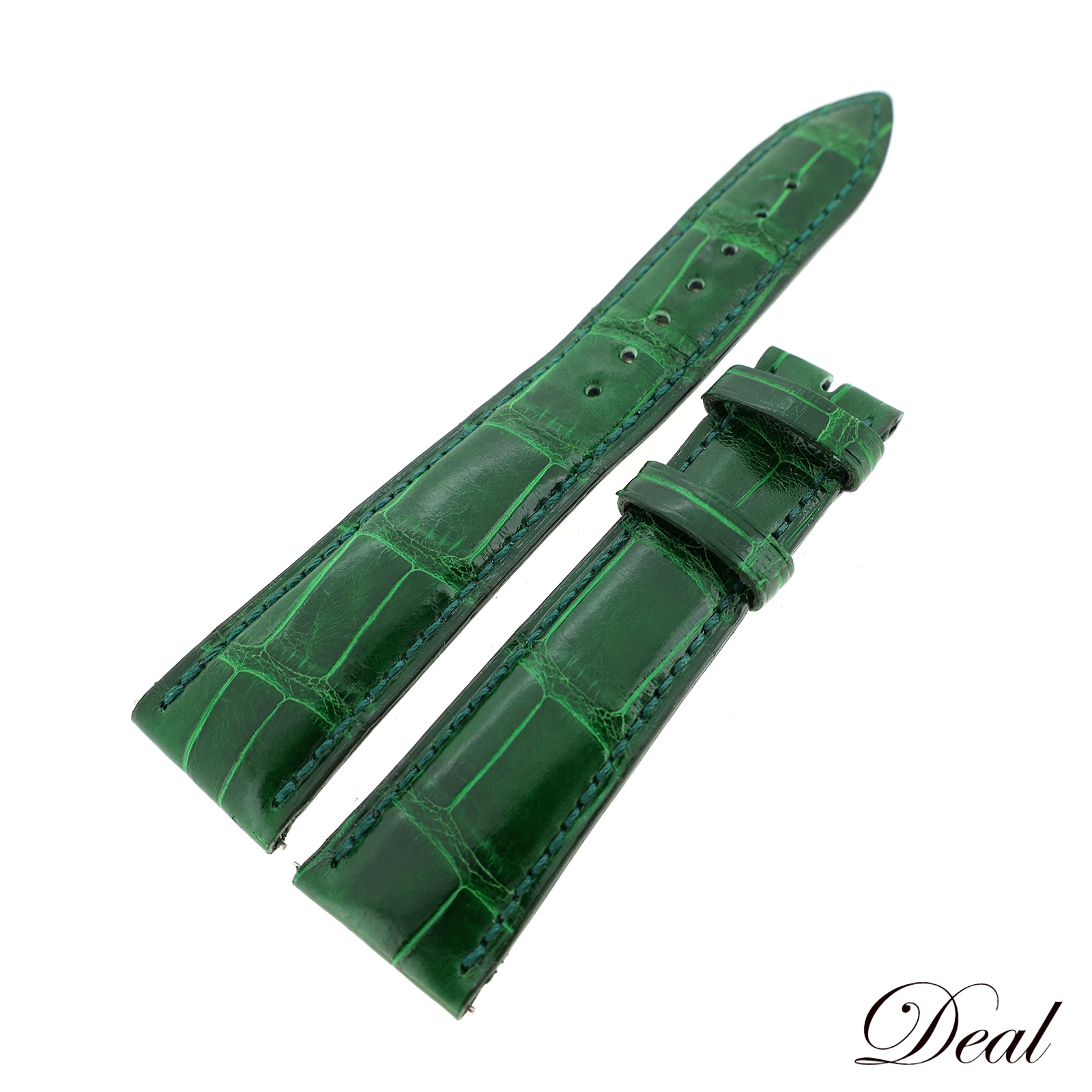 フランクミュラー 純正 レザーベルト ワンタッチ　グリーン グリーン メンズ 時計ベルト